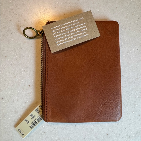 Brown Leather Zipper Wallet - Picture 1 of 3